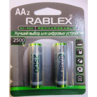 Акумулятори RABLEX HR6 RB-2500/ 1.2V / 2500 mAh / Ni-MH / AA / блістер / 2 шт. (240 шт./ясть)