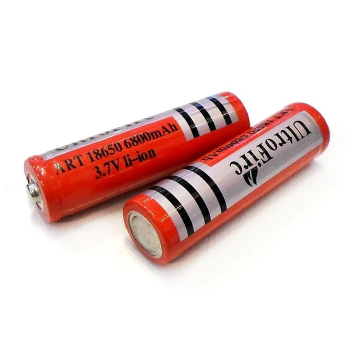 Акумулятори Ultra Fire /18650/4,2V/6800mA червоні (500 шт./ясть)