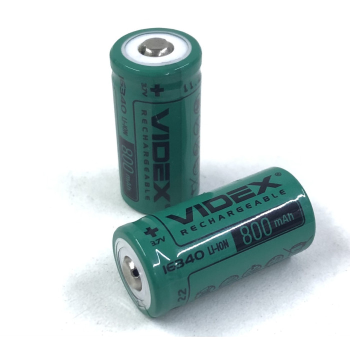 Акумулятори Videx 16340 на 800 mAh