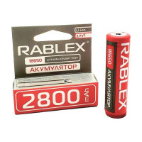 Акумулятори із захистом Rablex RB-18650/ 3.7V/2800mAh (400)