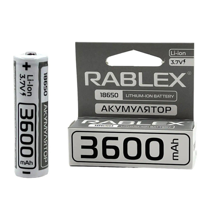 Акумулятори Rablex 18650/3.7V/3600mAh (400 шт)