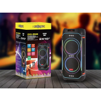 Акустична переносна колонка ZXX-5520/ 6500 100Вт 2x10" TWS/FM/USB/TF/BT/REC/LED/2MIC/ДК (1)