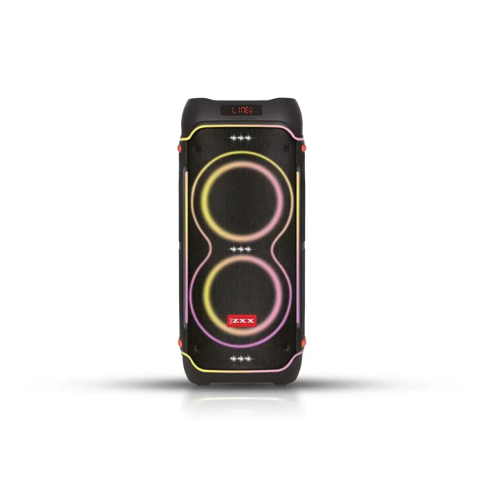 Акустична переносна колонка ZXX-5520/ 6500 100Вт 2x10" TWS/FM/USB/TF/BT/REC/LED/2MIC/ДК (1)