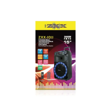 Акустична переносна колонка ZXX-1011/ 8586 800Вт 15" 45х72х36см USB/SD/FM/BT/2MIC/ДК (1)