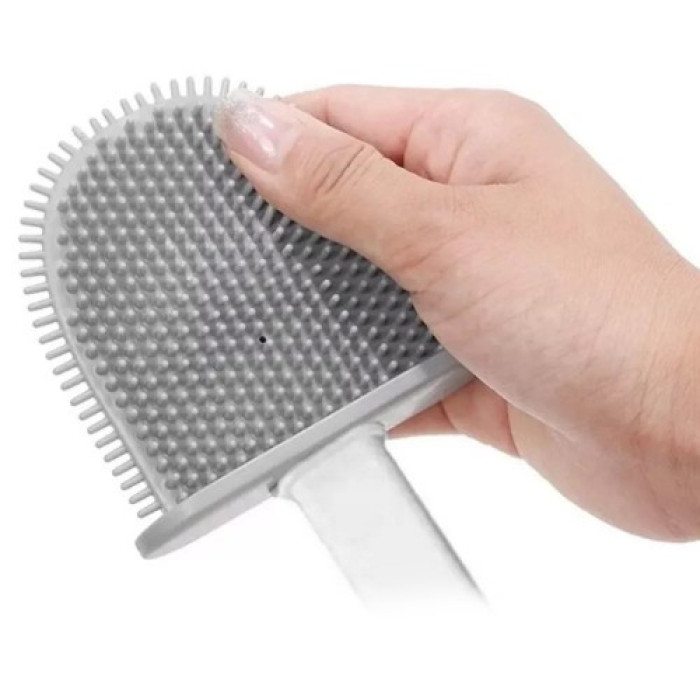 Туалетний йоржик з силіконовою щіткою Nordic Wind 10 х4,5 х 36 см ART 1661 (50 шт./ясть)