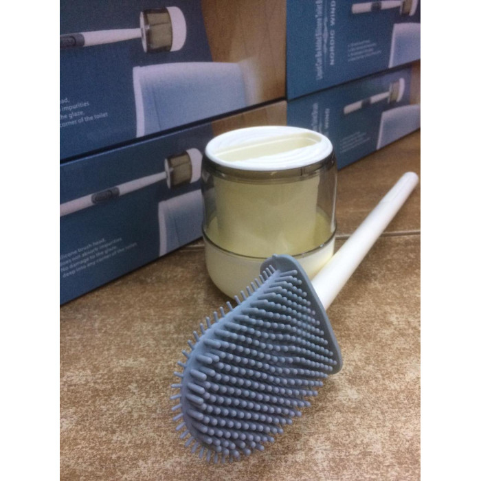 Туалетний йоржик з силіконовою щіткою Nordic Wind 10 х4,5 х 36 см ART 1661 (50 шт./ясть)