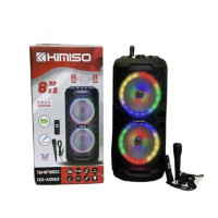 Колонка аккумуляторна KIMISO Partybox QS 282 з караоке мiкрофоном (4)