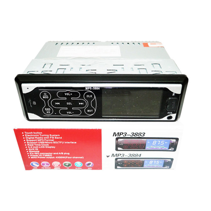 Автомагнітола MP3 3884 ISO 1DIN сенсорний дисплей (20 шт.)