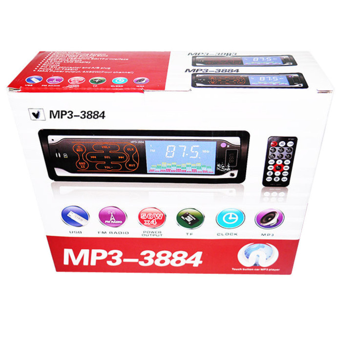 Автомагнітола MP3 3884 ISO 1DIN сенсорний дисплей (20 шт.)