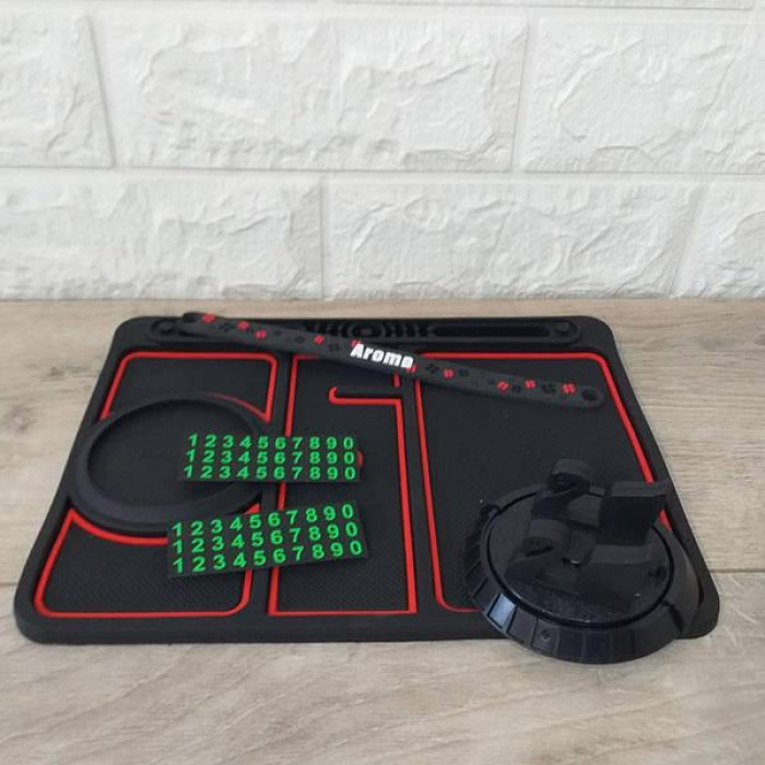 Протиколізний липкий килимок на торпеду машини MOBILE з тримачем для телефона (100)