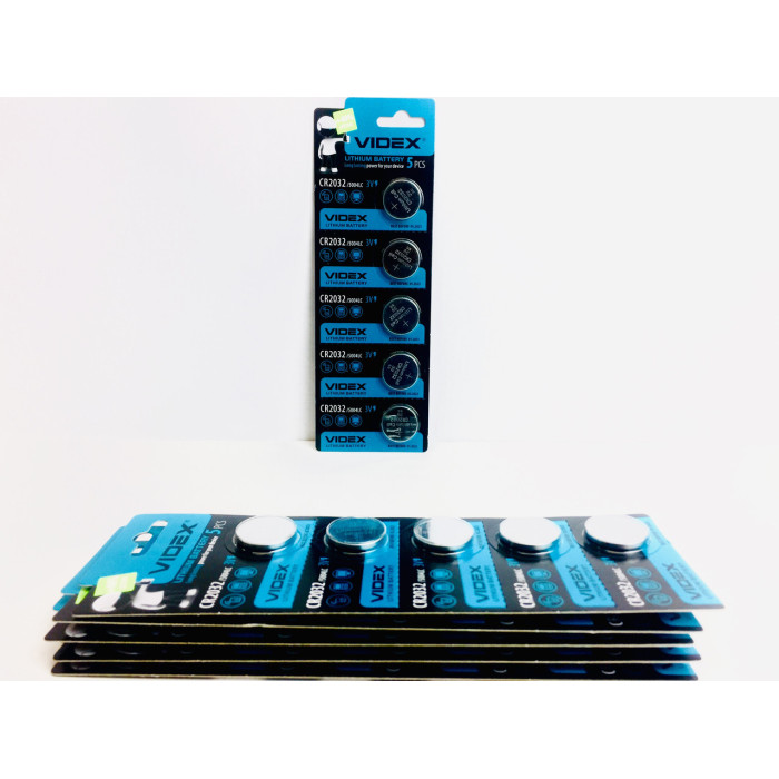 Батарейка літієва VIDEX CR2032 5pcs BLISTER CARD