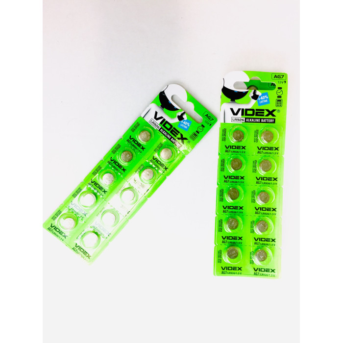 Батар годинника Videx AG 7 (LR927) BLISTER CARD 10pcs