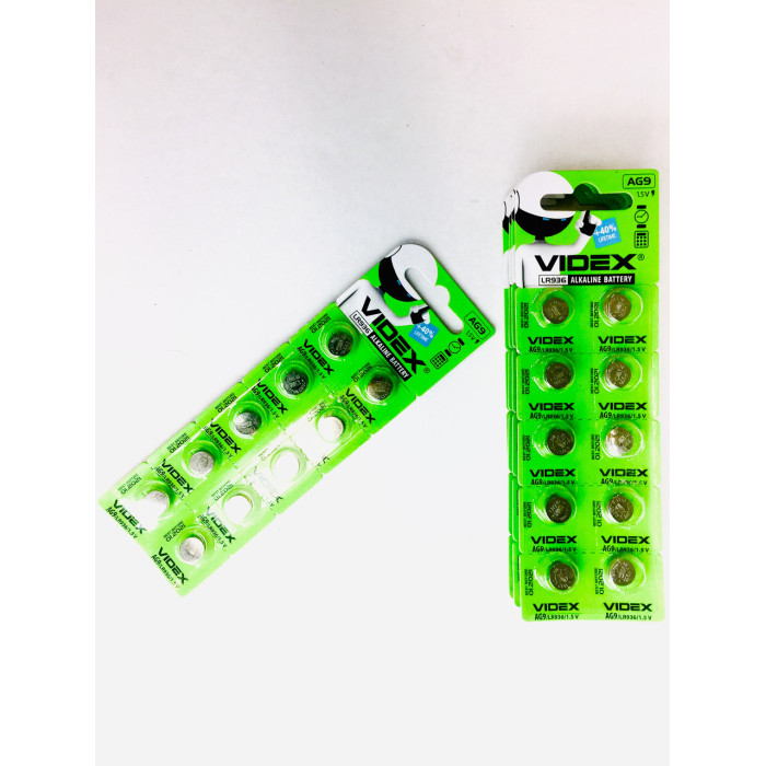 Батар годинника Videx AG 9 (LR936) BLISTER CARD 10pcs