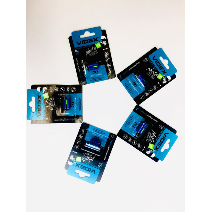 Батарейка літієва VIDEX CR2 1pc BLISTER CARD (20/200)