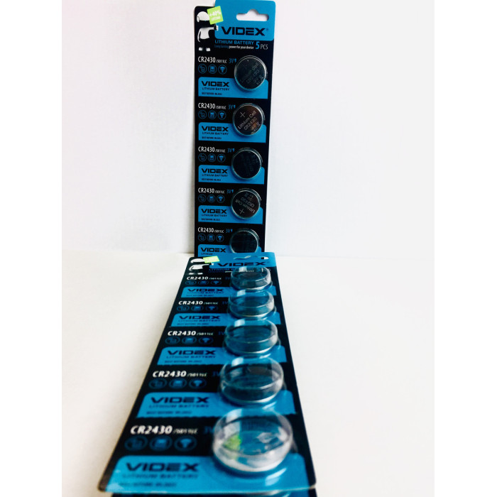 Батарейка літієва VIDEX CR2430 5 pcs BLISTER CARD