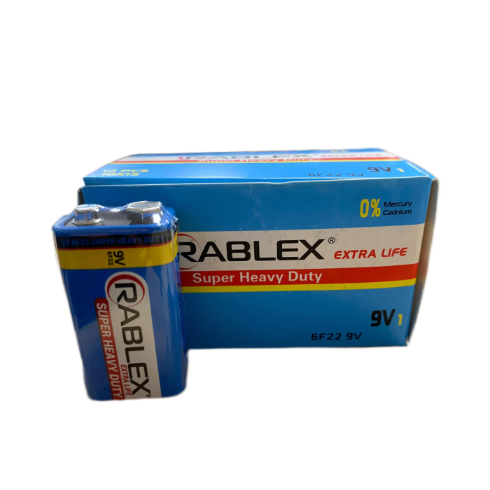 Батарейка сольова Rablex 6F22/9V/604/1062 (Крона) 1 pcs SHRINK (500)