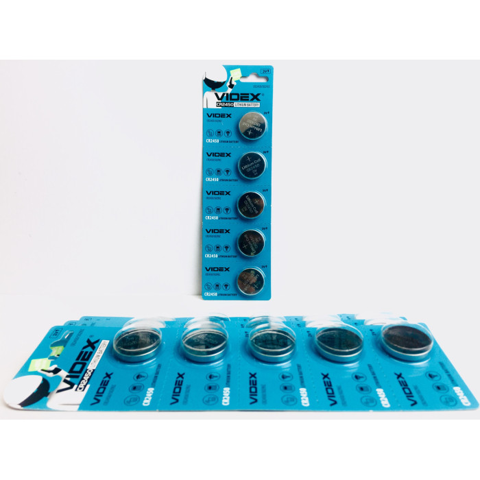 Батарейка літієва VIDEX CR2450 5 pcs BLISTER CARD
