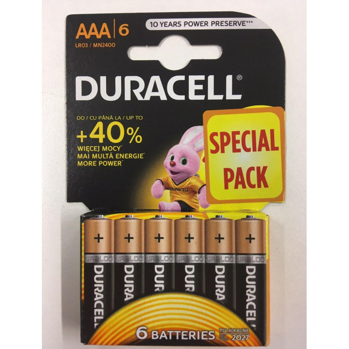 Батарейка Duracell LR03 блістар (1x6 шт.)