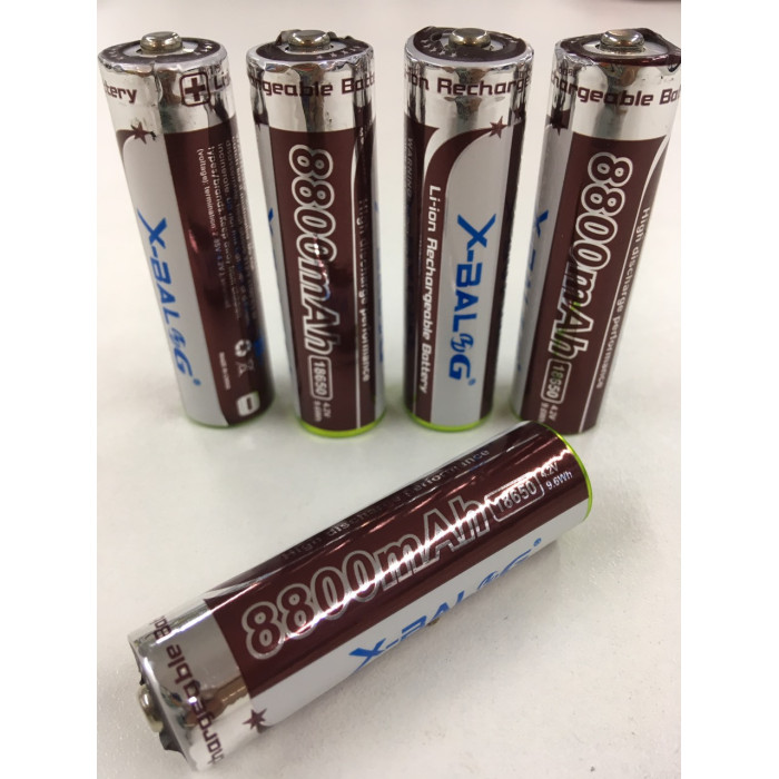 Акумулятор X-BALOG фіолетовий 18650 / 2430 4,2v/8800mAm (600 шт./ящик)