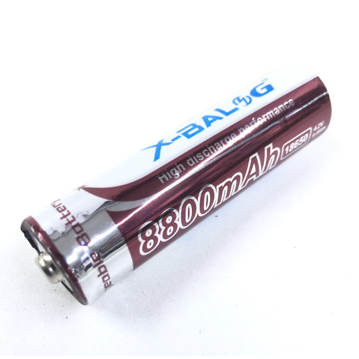 Акумулятор X-BALOG фіолетовий 18650 / 2430 4,2v/8800mAm (600 шт./ящик)