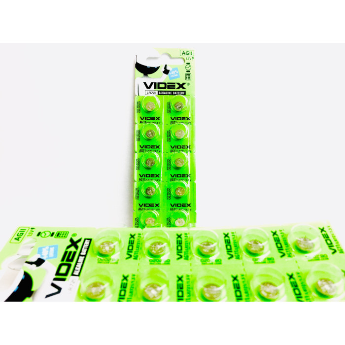 Батар годинника Videx AG 11 (LR721) BLISTER CARD 10pcs