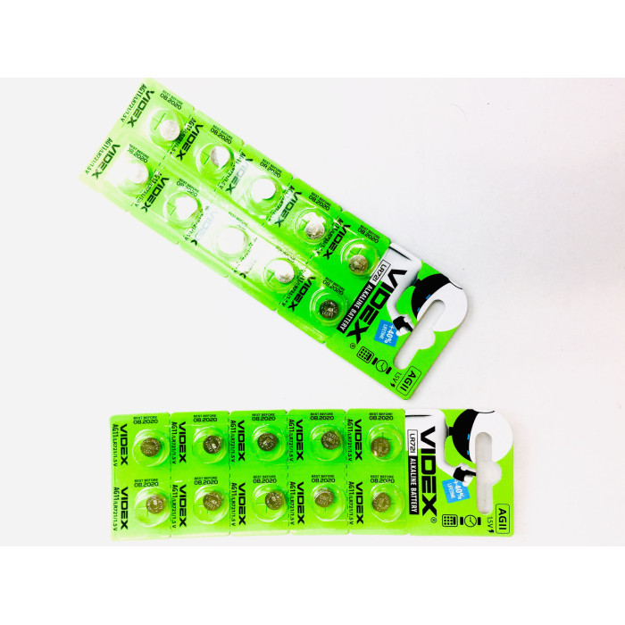 Батар годинника Videx AG 11 (LR721) BLISTER CARD 10pcs