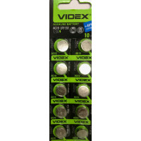 Батар годинника Videx AG 10 (LR1130) BLISTER CARD 10pcs