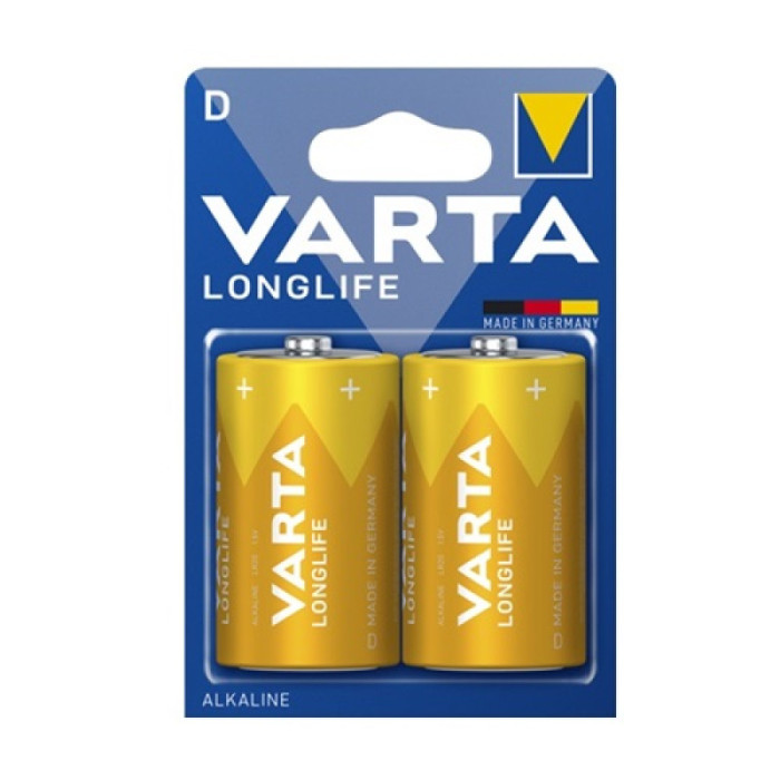 Батарейка VARTA LONGLIFE лужна D LR20 2xBL ALKALINE KOD-5348