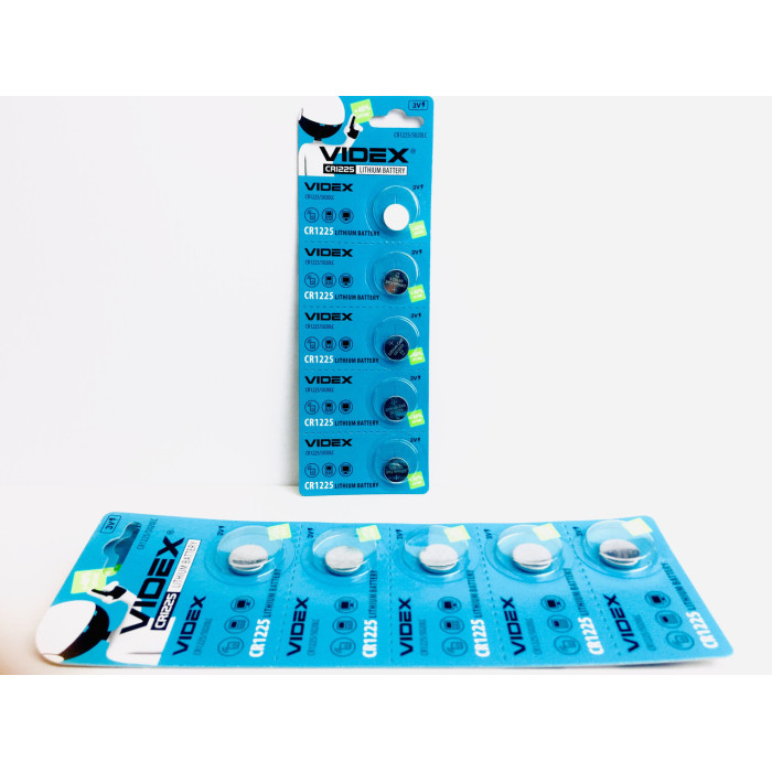 Батарейка літієва VIDEX CR1225 5 pcs BLISTER CARD