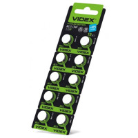 Батарейка годинникова Videx AG 13 (LR44) BLISTER CARD 10pcs
