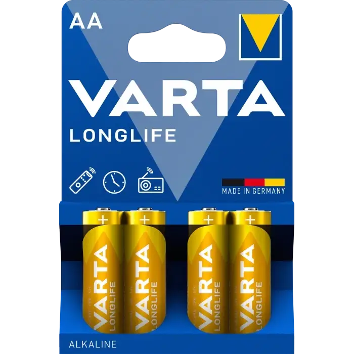 Батарейка VARTA LONGLIFE лужна AA LR6 4xBL ALKALINE KOD-5157