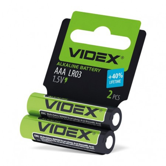 Videx Батарейка лужна LR03/AAA 60 шт в блоці (720 шт/ящ)