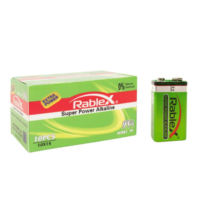 Батарейка Rablex крона alkaline 1604A техніка/1604/9V/1шт/10/ (300 шт/ящ)