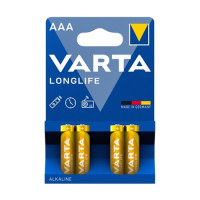 Батарейка VARTA LONGLIFE лужна AAA LR03 4xBL ALKALINE KOD-5072