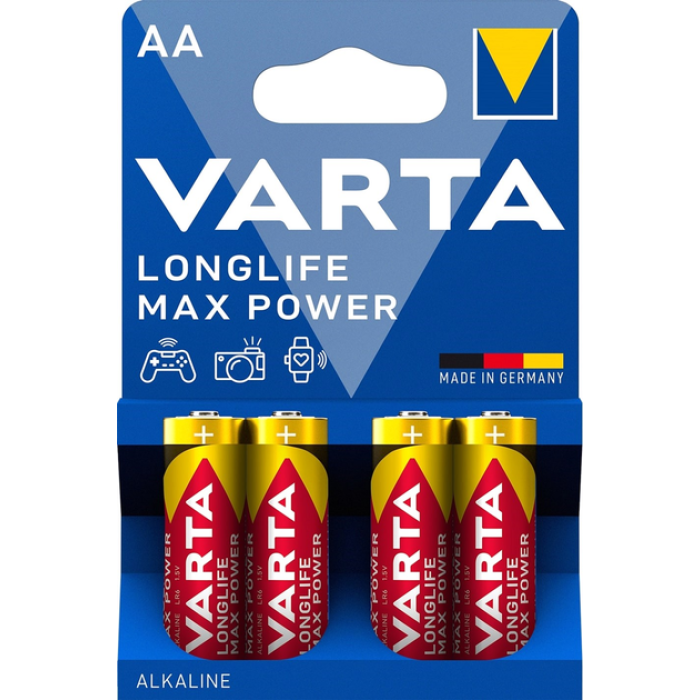 Батарейка VARTA LONGLIFE MAX POWER лужна AA LR6 4xBL ALKALINE KOD-5946