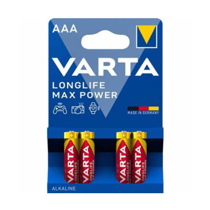 Батарейка VARTA LONGLIFE MAX POWER лужна AAA LR03 4xBL ALKALINE KOD-4734
