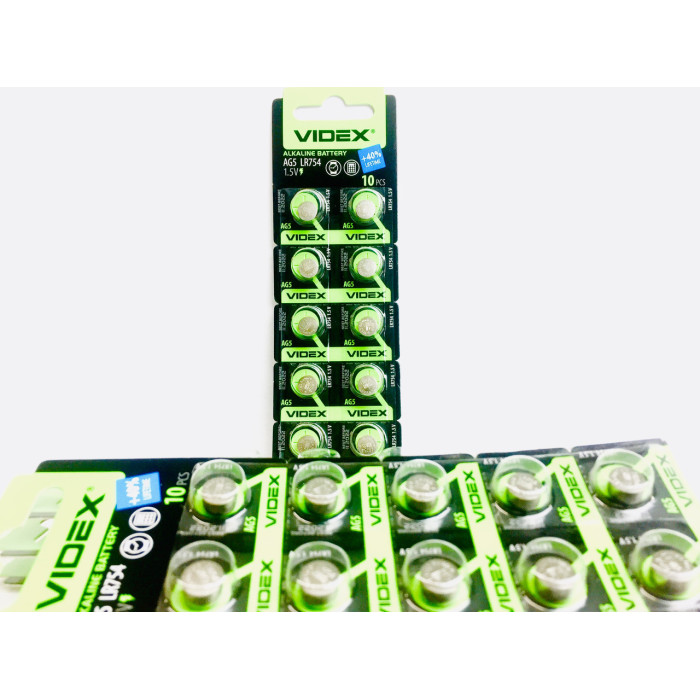 Батар годинника Videx AG 5 (LR754) BLISTER CARD 10pcs