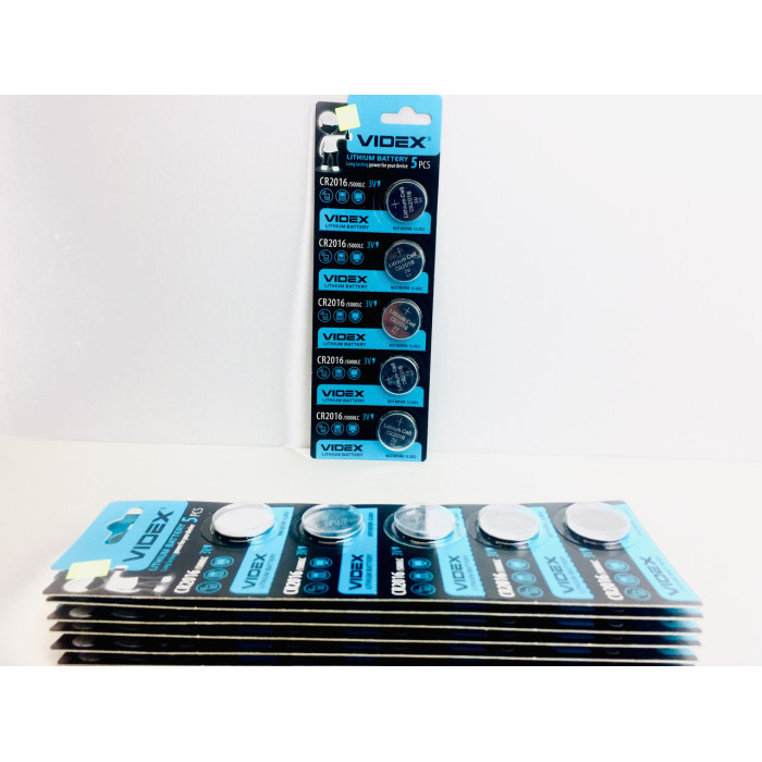 Батарейка літієва VIDEX CR2016 5 pcs BLISTER CARD