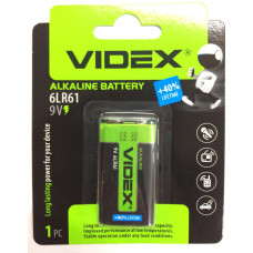 Батарейка Videx крона alkaline 1604A техніка/1604/9V/1шт/10/ (300 шт/ящ)
