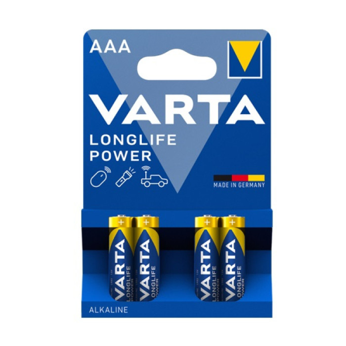 Батарейка VARTA LONGLIFE POWER лужна AAA LR03 4xBL ALKALINE KOD-3964