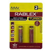 Батарейка Rablex Turbo лужна на блістері LR3//ААA/1.5V/2шт/20 (480 шт./ясть)