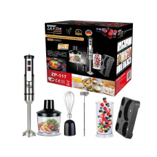 Ручний заглибний блендер 6в1 на підставці Zepline ZP-117 1500 Вт Чорний (6)
