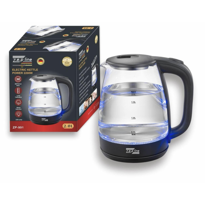 Електрочайник скляний Zepline ZP-991 (12)