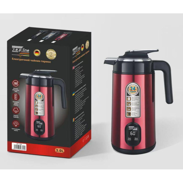 Zp - 123 Електричний чайник термосL 200Вт Zepline з показниками температури (15)