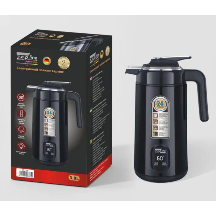 Zp - 123 Електричний чайник термосL 200Вт Zepline з показниками температури (15)
