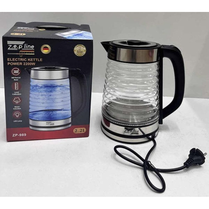 Електрочайник скло ZP-989 на 2,2 л Zepline (12)