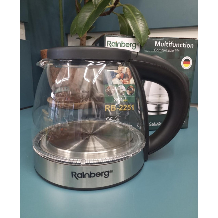 Чайник скляний 1 л Rainberg RB 2251 (12)