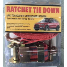 Страхувальний трос 1.5m, стрічка страхувальна з натягувачем Safety rope RATCHET TIE DOWN (24)