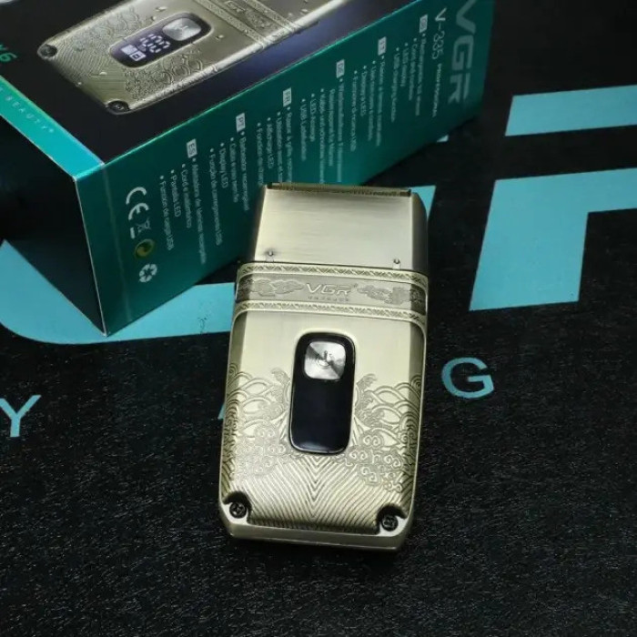 Електробритва VGR V-335 шейвер, IPX6, потрійне лезо, тример, LED Display, metal (40)