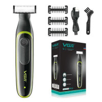 Бритва-тример для стриження бороди та вусів VGR V-017, 3 насадки, ст. акум., Waterproof (40)